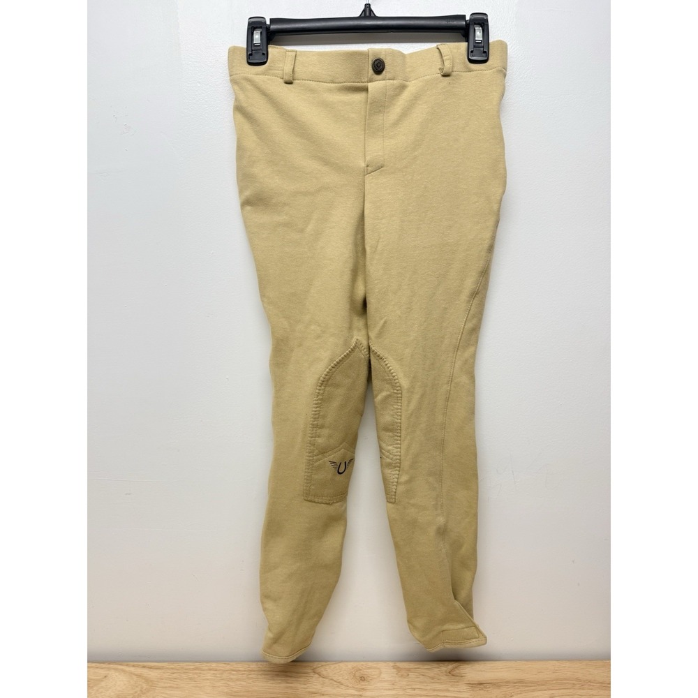 TuffRider Riding Breeches Girls Brown Equestrian Horse Riding Pants Sz 16 #42